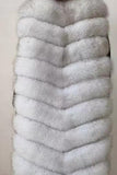 Natural fox fur coat vest new zipper long coat winter warm coat natural fur true fox vest