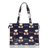 London Style PVC Reusable Shopping Bag Women's Bag Eco Friendly Flower Shopper Bag Waterproof Handbag Lunch Tote Shoulder Bag