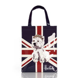 London Style PVC Reusable Shopping Bag Women's Bag Eco Friendly Flower Shopper Bag Waterproof Handbag Lunch Tote Shoulder Bag