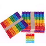 50Pcs/Lot Wooden Craft Ice Cream Sticks Pop Popsicle Sticks Natural Wood Cake Tools DIY kids Handwork Art Crafts Toys