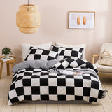 Nordic Style Lattice Bedding Set Duvet Cover King Size High Quality Comforter Bed Queen Geometric Pattern Quilt Set