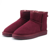 MBR FORCE Australia Women  Snow Boots 100% Genuine Cowhide Leather Ankle Boots Warm Winter Boots Woman shoes large size 34-44