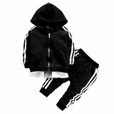 Spring Baby Casual Tracksuit Children Boy Girl Cotton Zipper Jacket Pants 2Pcs/Sets Kids Leisure Sport Suit Infant Clothing