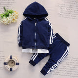 Spring Baby Casual Tracksuit Children Boy Girl Cotton Zipper Jacket Pants 2Pcs/Sets Kids Leisure Sport Suit Infant Clothing