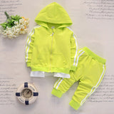 Spring Baby Casual Tracksuit Children Boy Girl Cotton Zipper Jacket Pants 2Pcs/Sets Kids Leisure Sport Suit Infant Clothing