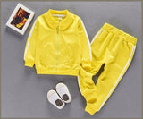 Spring Baby Casual Tracksuit Children Boy Girl Cotton Zipper Jacket Pants 2Pcs/Sets Kids Leisure Sport Suit Infant Clothing
