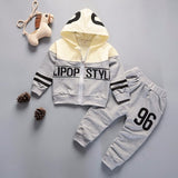 Spring Baby Casual Tracksuit Children Boy Girl Cotton Zipper Jacket Pants 2Pcs/Sets Kids Leisure Sport Suit Infant Clothing