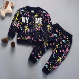 Spring Baby Casual Tracksuit Children Boy Girl Cotton Zipper Jacket Pants 2Pcs/Sets Kids Leisure Sport Suit Infant Clothing