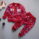 Spring Baby Casual Tracksuit Children Boy Girl Cotton Zipper Jacket Pants 2Pcs/Sets Kids Leisure Sport Suit Infant Clothing