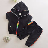 Spring Baby Casual Tracksuit Children Boy Girl Cotton Zipper Jacket Pants 2Pcs/Sets Kids Leisure Sport Suit Infant Clothing