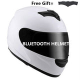 motor motorcycle hat Full Face helmet with lens safety helmet DOT helmet phone call music bluetooth Moto helmet  S  matte black