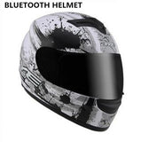 motor motorcycle hat Full Face helmet with lens safety helmet DOT helmet phone call music bluetooth Moto helmet  S  matte black