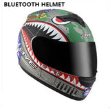 motor motorcycle hat Full Face helmet with lens safety helmet DOT helmet phone call music bluetooth Moto helmet  S  matte black