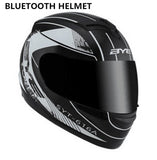 motor motorcycle hat Full Face helmet with lens safety helmet DOT helmet phone call music bluetooth Moto helmet  S  matte black