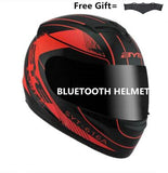motor motorcycle hat Full Face helmet with lens safety helmet DOT helmet phone call music bluetooth Moto helmet  S  matte black