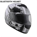 motor motorcycle hat Full Face helmet with lens safety helmet DOT helmet phone call music bluetooth Moto helmet  S  matte black