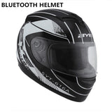 motor motorcycle hat Full Face helmet with lens safety helmet DOT helmet phone call music bluetooth Moto helmet  S  matte black