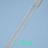 4YARD Apparel Sewing Fabric  DIY Ivory Cream Black Trim Cotton Crocheted Lace Fabric Ribbon Handmade Accessories Craft 11021