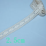 4YARD Apparel Sewing Fabric  DIY Ivory Cream Black Trim Cotton Crocheted Lace Fabric Ribbon Handmade Accessories Craft 11021