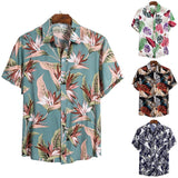 MJARTORIA New Arrival Men's Shirts Men Hawaiian Camicias Casual One Button Wild Shirts Printed Short-sleeve Tops