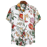 MJARTORIA New Arrival Men's Shirts Men Hawaiian Camicias Casual One Button Wild Shirts Printed Short-sleeve Tops