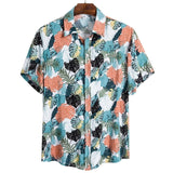 MJARTORIA New Arrival Men's Shirts Men Hawaiian Camicias Casual One Button Wild Shirts Printed Short-sleeve Tops