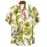 MJARTORIA New Arrival Men's Shirts Men Hawaiian Camicias Casual One Button Wild Shirts Printed Short-sleeve Tops