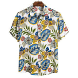 MJARTORIA New Arrival Men's Shirts Men Hawaiian Camicias Casual One Button Wild Shirts Printed Short-sleeve Tops