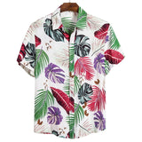 MJARTORIA New Arrival Men's Shirts Men Hawaiian Camicias Casual One Button Wild Shirts Printed Short-sleeve Tops