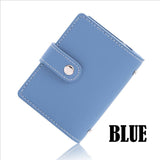 Women's 26 Cards Slim PU Leather ID Credit Card Holder Pocket Case Purse Wallet
