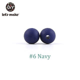 Let'S Make 100pc Teething Beads Pendant 9mm Tiny Rod Baby Crib Mobile On Bedding Teether Toys Baby Silicone Teether Baby Toys