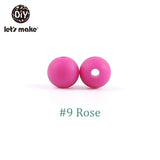 Let'S Make 100pc Teething Beads Pendant 9mm Tiny Rod Baby Crib Mobile On Bedding Teether Toys Baby Silicone Teether Baby Toys
