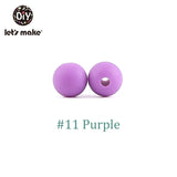 Let'S Make 100pc Teething Beads Pendant 9mm Tiny Rod Baby Crib Mobile On Bedding Teether Toys Baby Silicone Teether Baby Toys