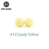 Let'S Make 100pc Teething Beads Pendant 9mm Tiny Rod Baby Crib Mobile On Bedding Teether Toys Baby Silicone Teether Baby Toys