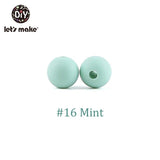 Let'S Make 100pc Teething Beads Pendant 9mm Tiny Rod Baby Crib Mobile On Bedding Teether Toys Baby Silicone Teether Baby Toys