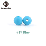 Let'S Make 100pc Teething Beads Pendant 9mm Tiny Rod Baby Crib Mobile On Bedding Teether Toys Baby Silicone Teether Baby Toys