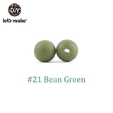 Let'S Make 100pc Teething Beads Pendant 9mm Tiny Rod Baby Crib Mobile On Bedding Teether Toys Baby Silicone Teether Baby Toys
