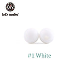 Let'S Make 100pc Teething Beads Pendant 9mm Tiny Rod Baby Crib Mobile On Bedding Teether Toys Baby Silicone Teether Baby Toys