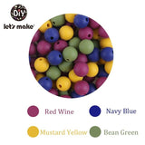 Let'S Make 100pc Teething Beads Pendant 9mm Tiny Rod Baby Crib Mobile On Bedding Teether Toys Baby Silicone Teether Baby Toys