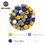 Let'S Make 100pc Teething Beads Pendant 9mm Tiny Rod Baby Crib Mobile On Bedding Teether Toys Baby Silicone Teether Baby Toys