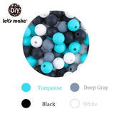 Let'S Make 100pc Teething Beads Pendant 9mm Tiny Rod Baby Crib Mobile On Bedding Teether Toys Baby Silicone Teether Baby Toys