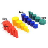 Baby Montessori Educational Wooden Toys Colorful Socket Cylinder Block Set For Children Educational Preschool Early Learning Toy