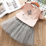 Humor Bear Girls Clothes Sets Children Clothing Brand Summer Fashion Students T-Shirt + Star Dress 2Pcs Suit Baby Kids Clothes