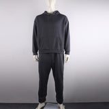 Neon Green Style Men's Fashion Tracksuit Solid 2 Pieces Long Sleeve Hoody+Loose
