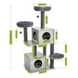 Fast Delivery Pet Cat Tree Tower Condo Wood Scratcher with Scratching Post for Cats Climbing Tree Toys Protecting Furniture Nest