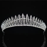 Clear Crystal Princess Tiara Crown Bridal Wedding Bride Head Jewelry Accessories For Women Prom Corona Diadem Hair Ornaments