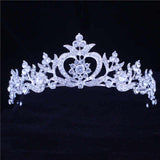 Clear Crystal Princess Tiara Crown Bridal Wedding Bride Head Jewelry Accessories For Women Prom Corona Diadem Hair Ornaments