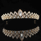 Clear Crystal Princess Tiara Crown Bridal Wedding Bride Head Jewelry Accessories For Women Prom Corona Diadem Hair Ornaments