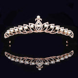 Clear Crystal Princess Tiara Crown Bridal Wedding Bride Head Jewelry Accessories For Women Prom Corona Diadem Hair Ornaments