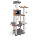 Fast Domestic Delivery Cat Tree Scratcher Animal Funny Scratching Post Climbing Tree Toy Activity Protecting Furniture Pet House